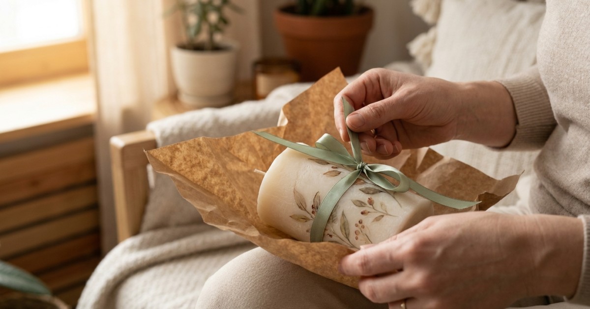 Velas hechas a mano como regalo