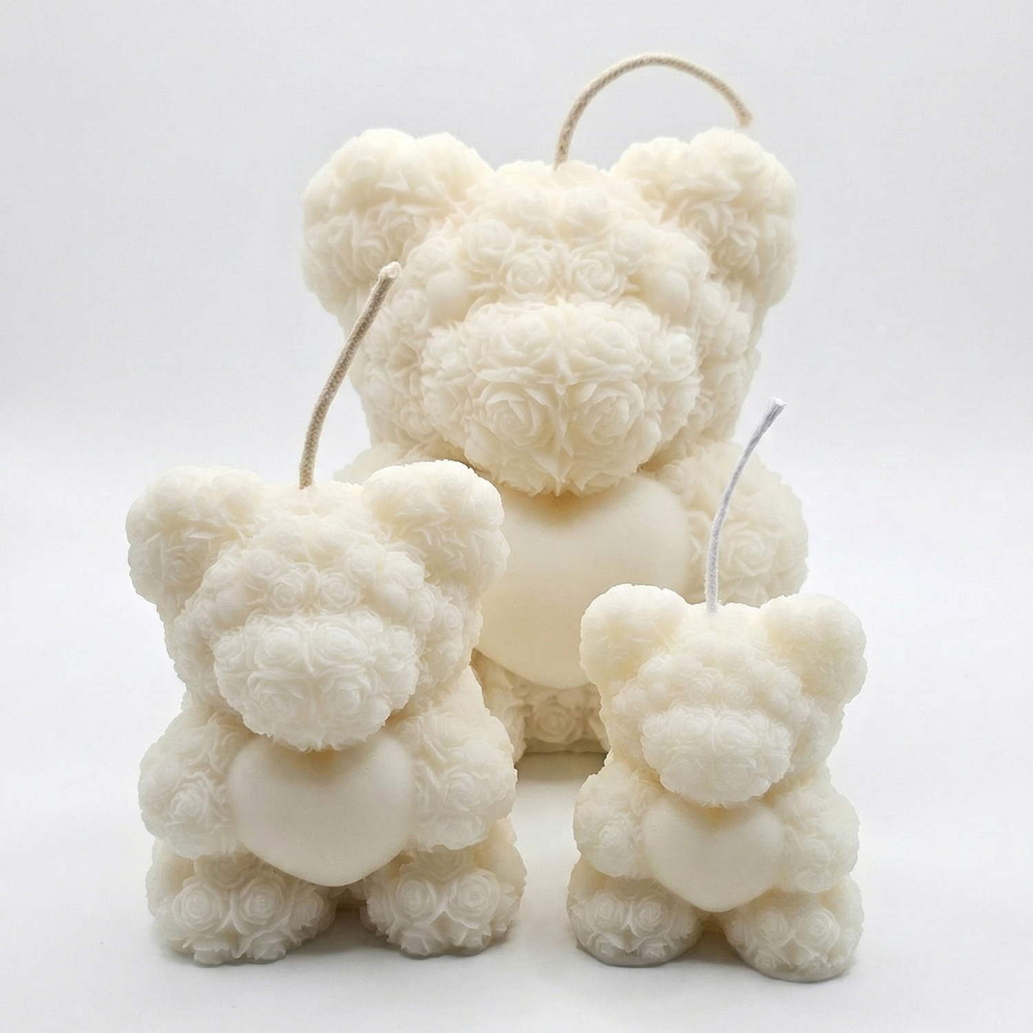 Vela Mini Osito - Blanco / Coco