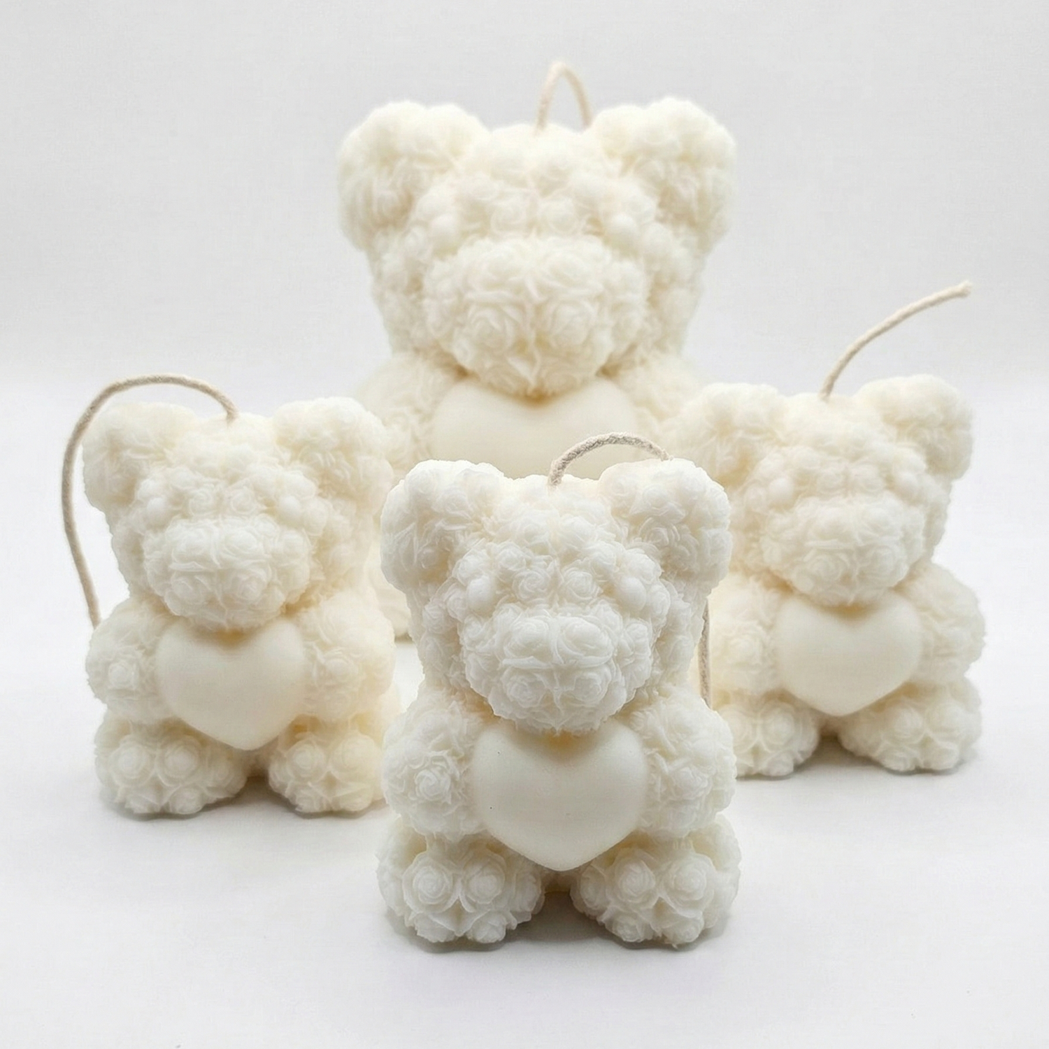 Vela Mini Osito - Blanco / Coco