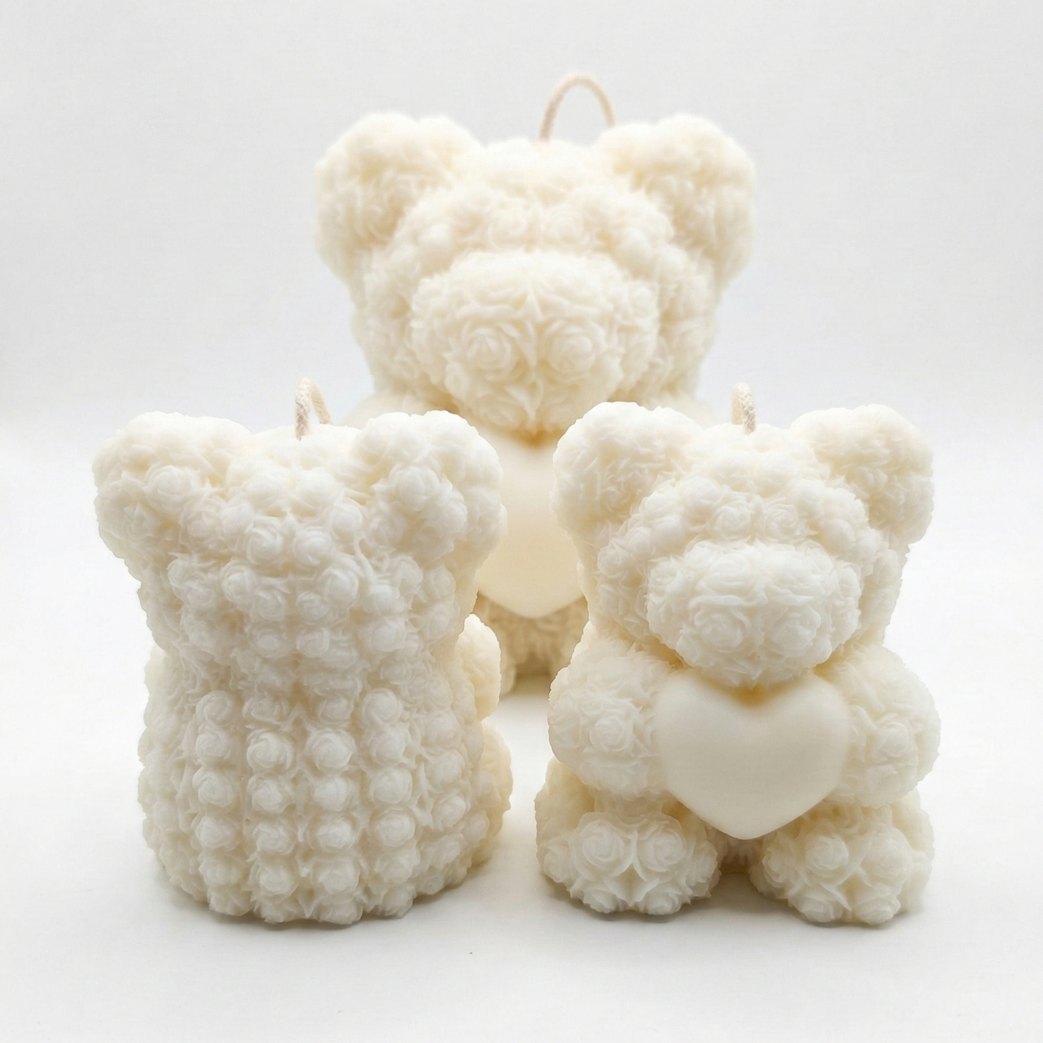 Vela Mini Osito - Blanco / Coco