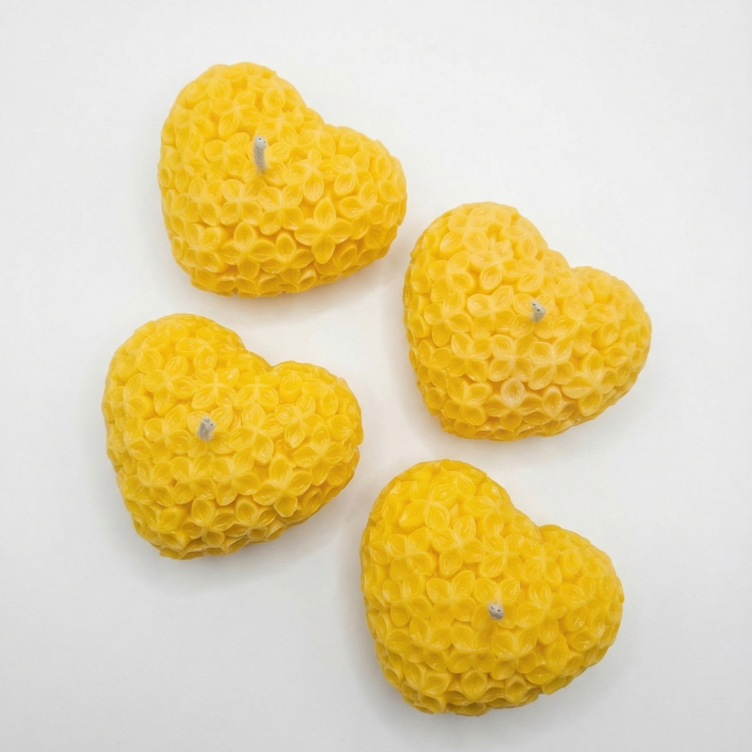 Vela decorativa Corazón Floreciente - Gris / Vainilla