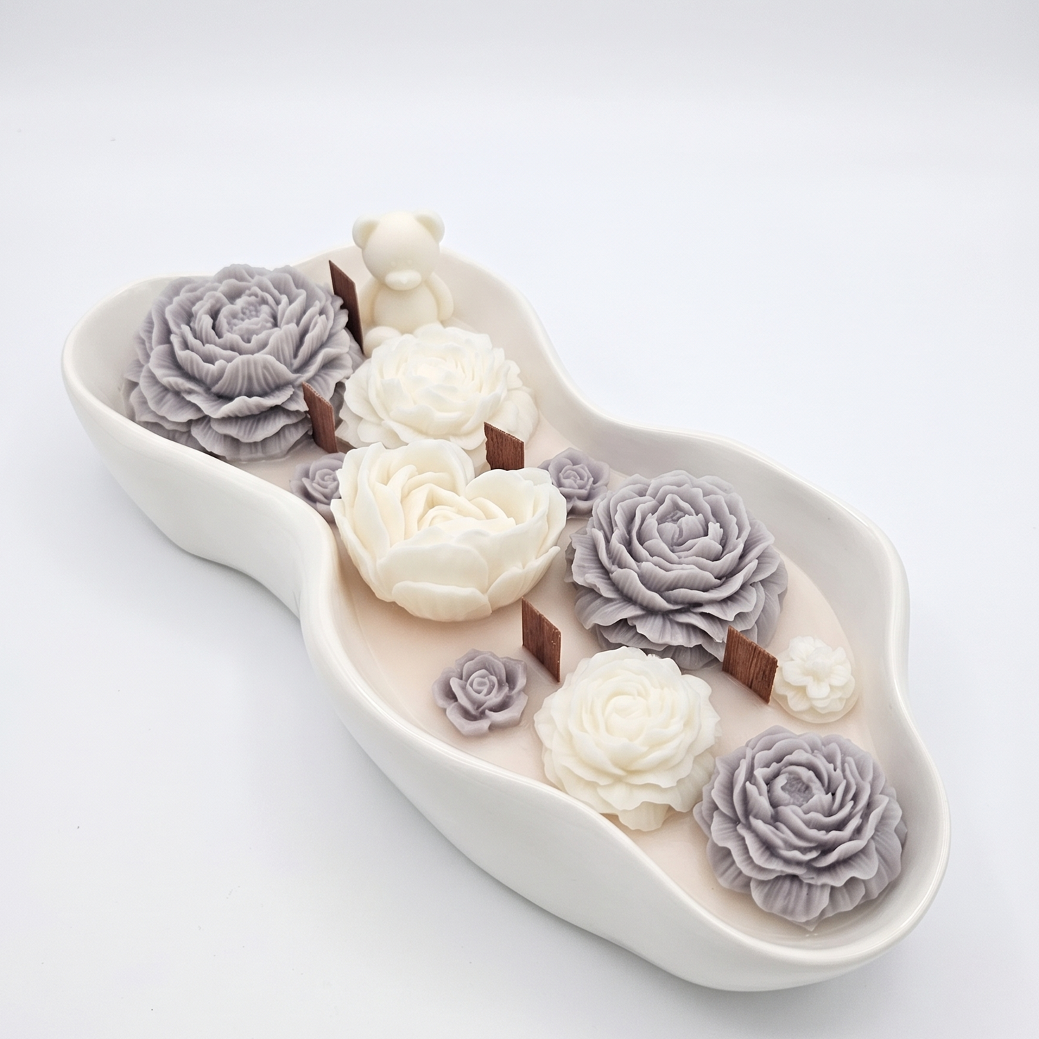 Vela Nube Floreciente - Blanca / Gris / París