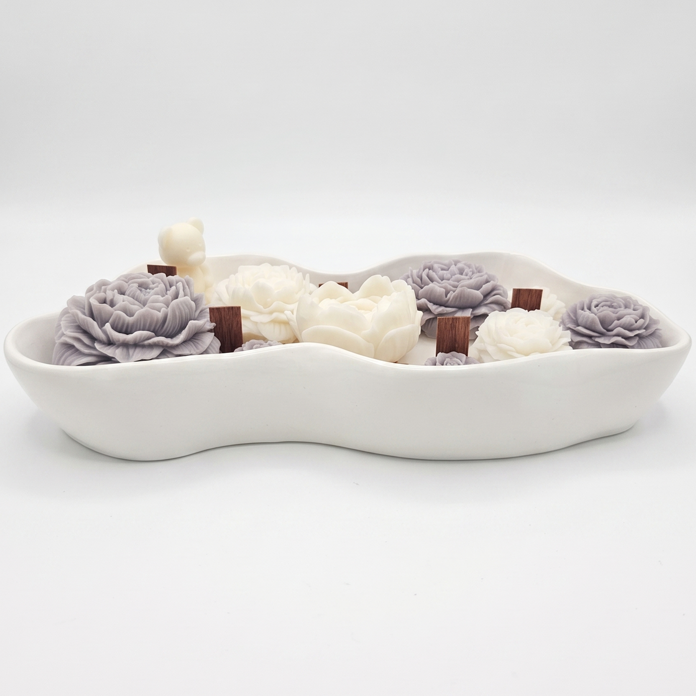 Vela Nube Floreciente - Blanca / Gris / París