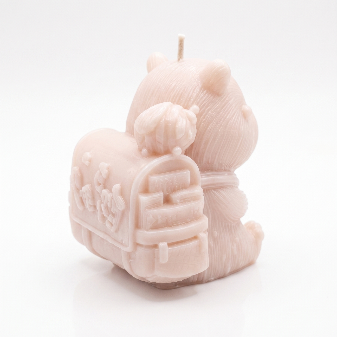Vela Kapybara con mochila - Rosa / Coco