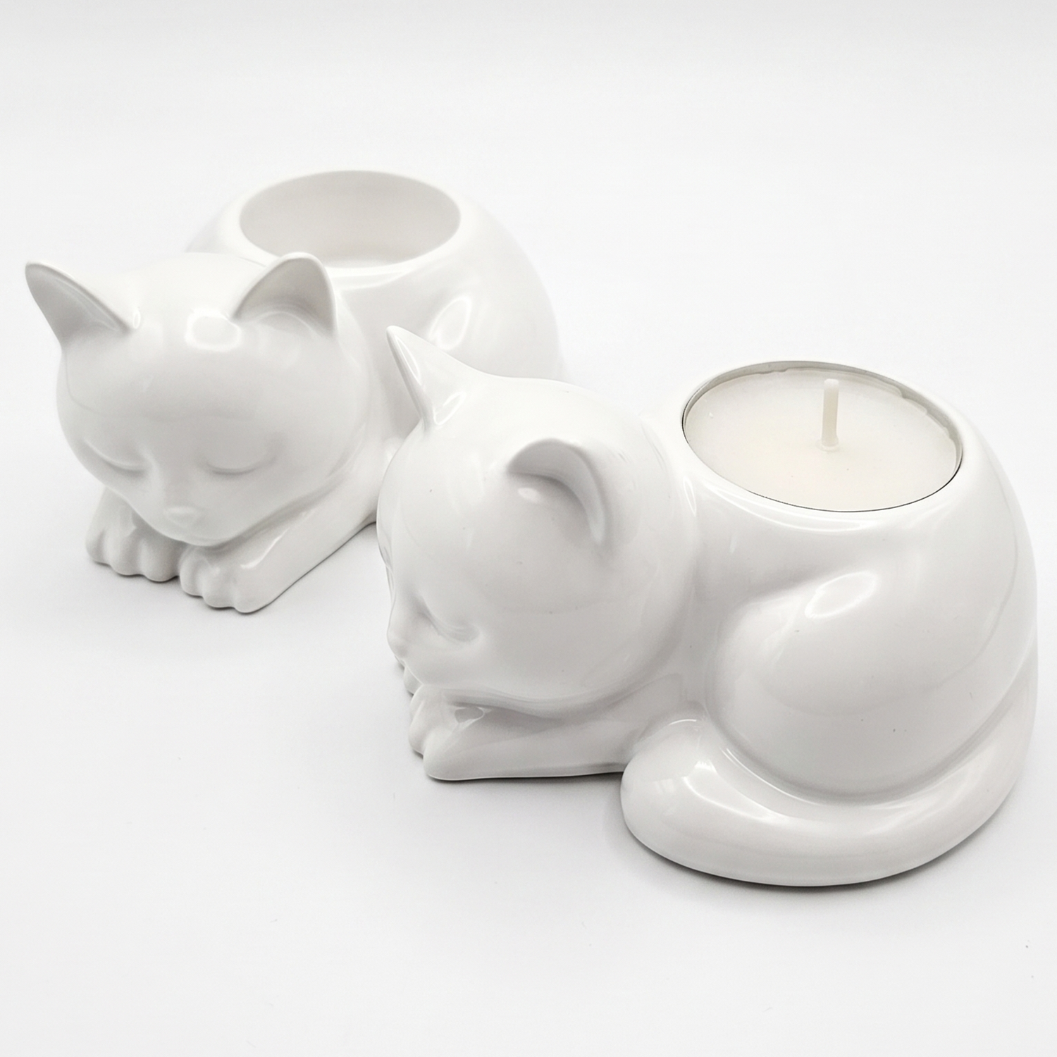 Candelabro de diseño Gato – Blanco
