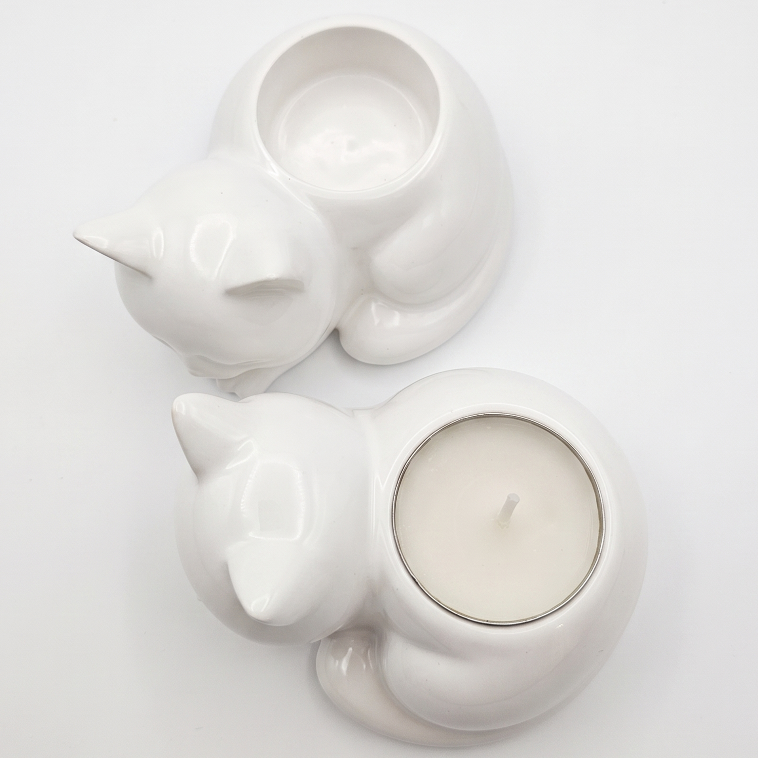 Candelabro de diseño Gato – Blanco