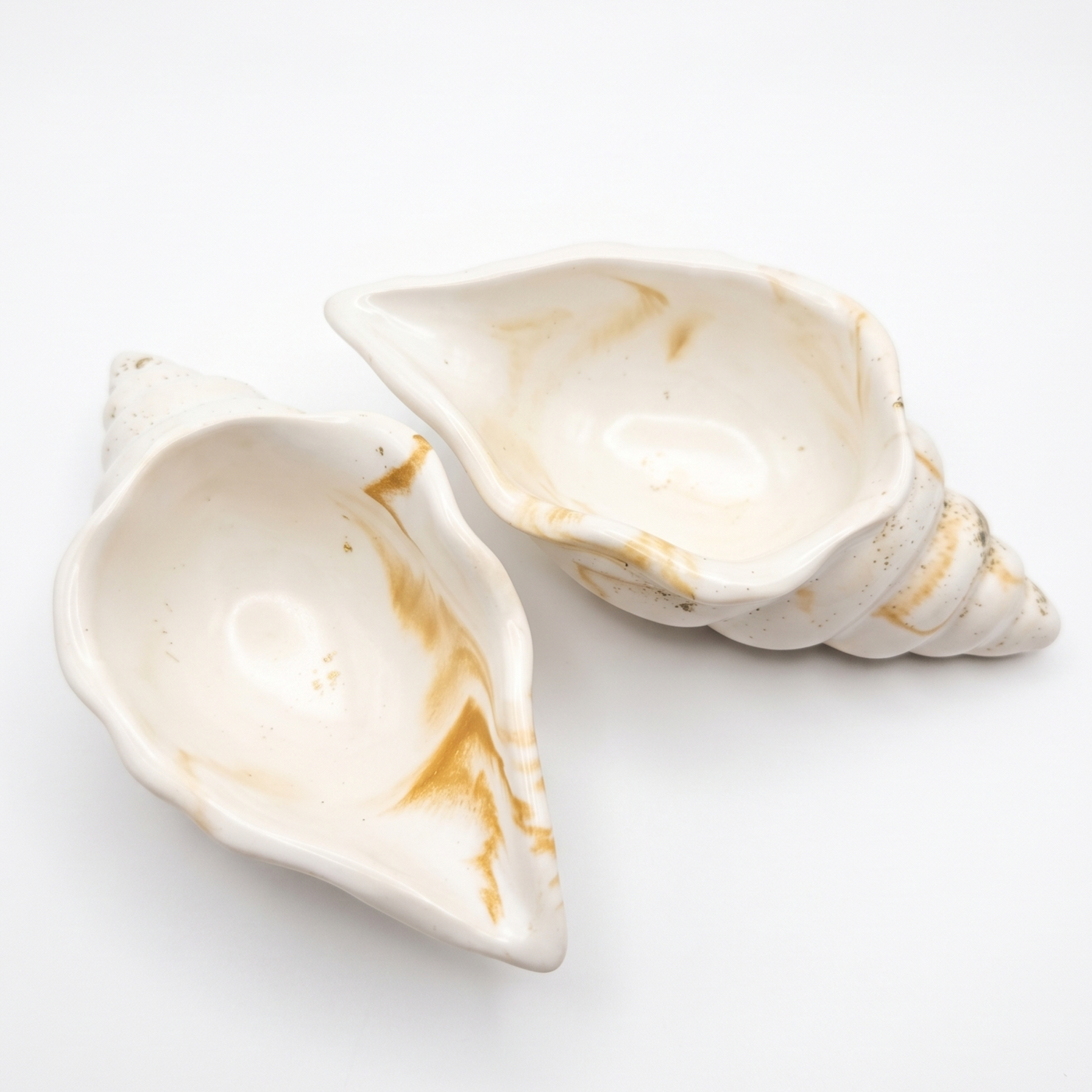 Recipiente Aura - Blanca / Dorada
