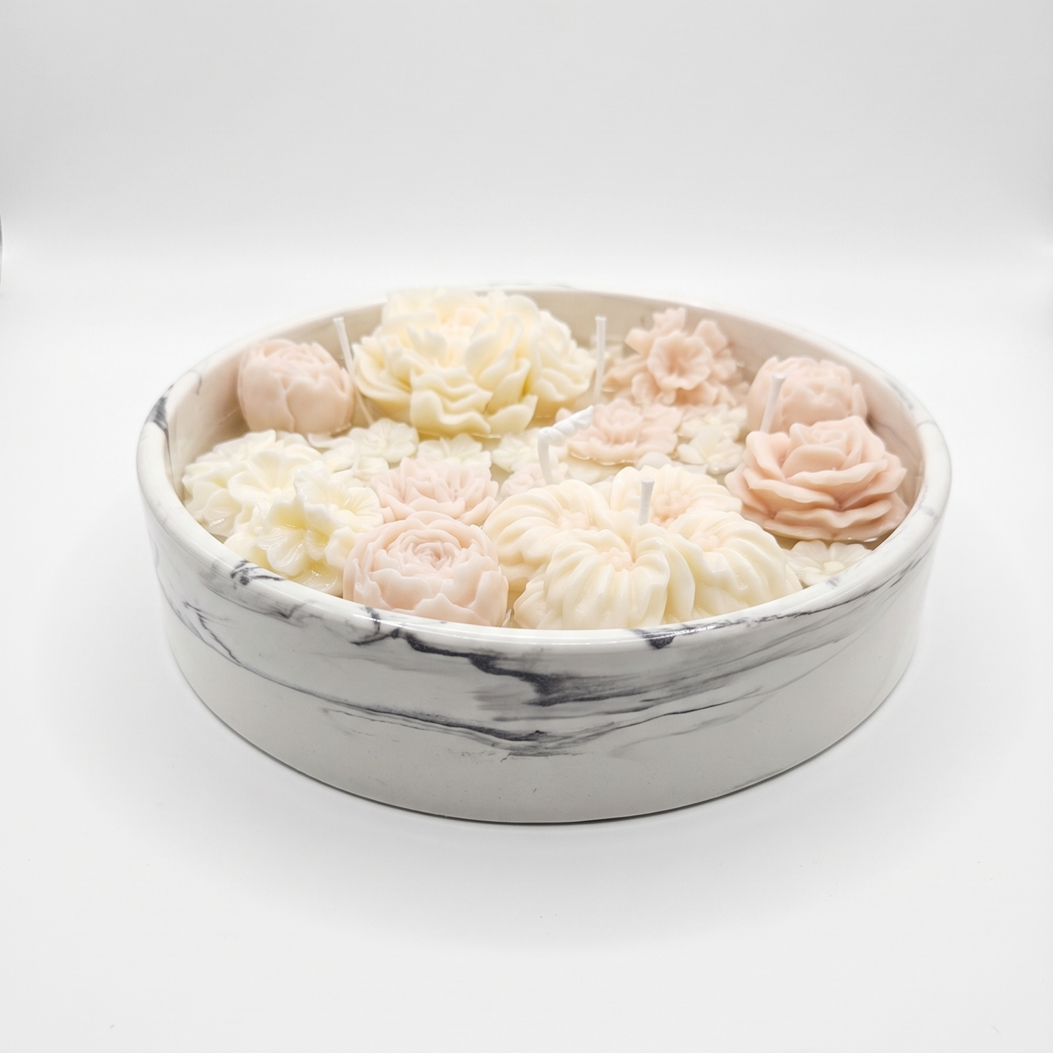 Vela Sueño de Mariposa - Blanca / Plateada / Lima, Albahaca, Mandarina