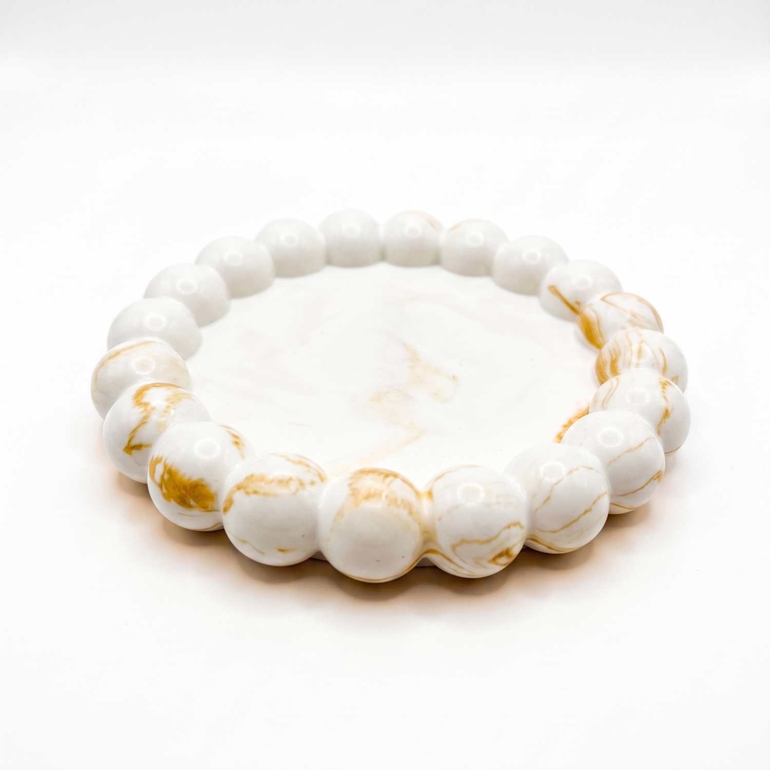Bandeja de diseño Perla - Blanca / Plata
