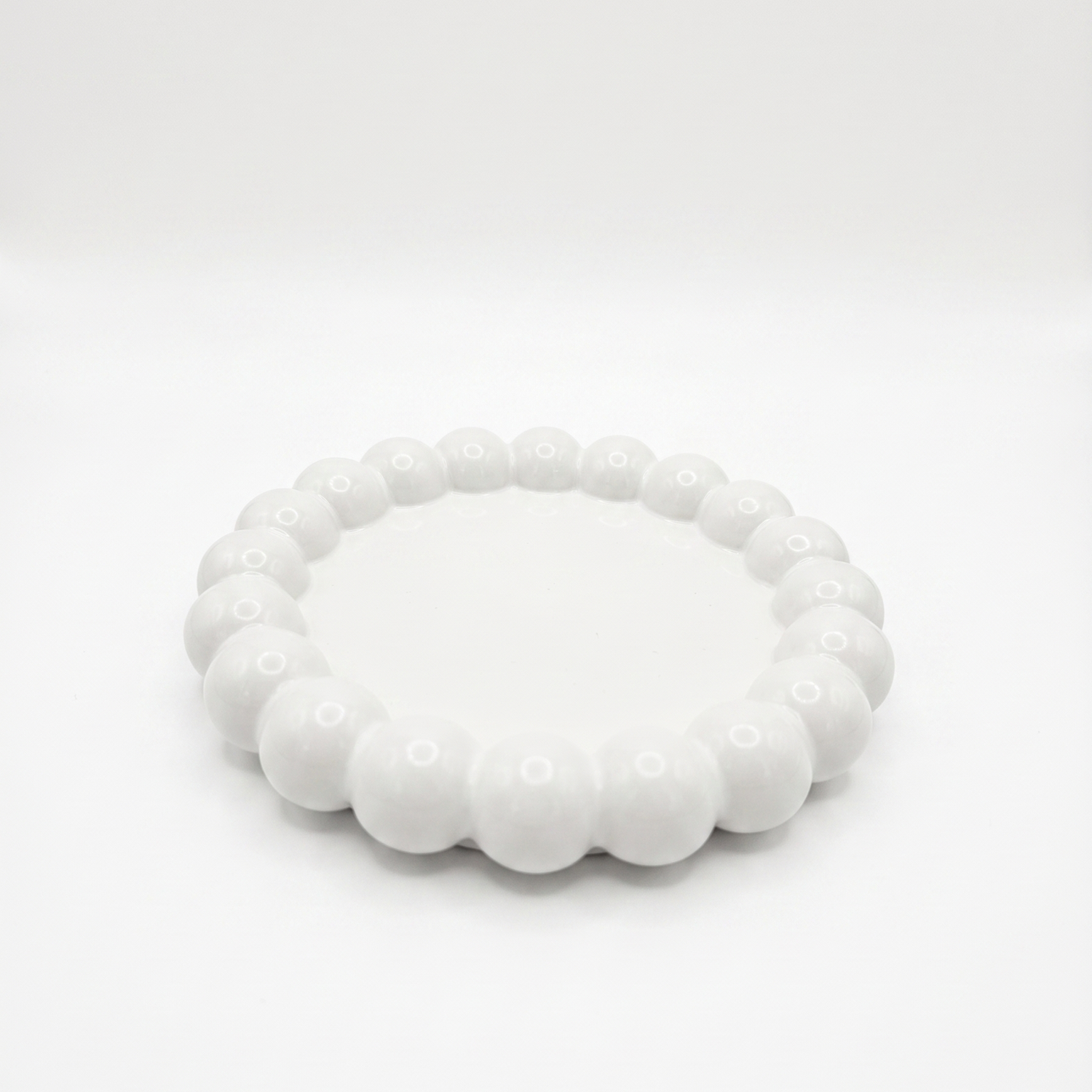 Bandeja de diseño Perla - Blanca / Plata