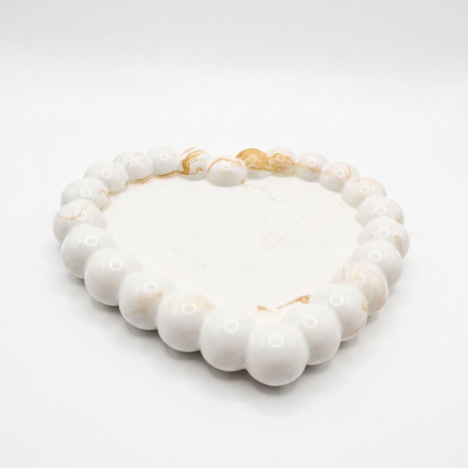 Bandeja de diseño Corazón de Perla - Blanco / Dorado