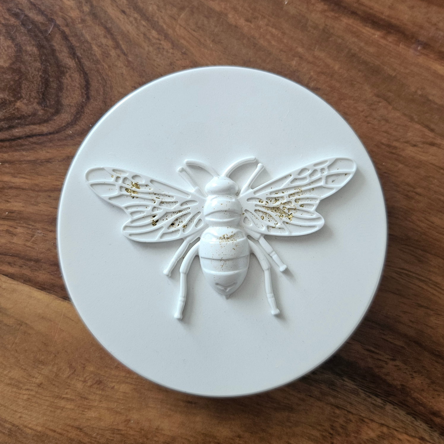 Recipiente Abeja - Blanco / Dorado