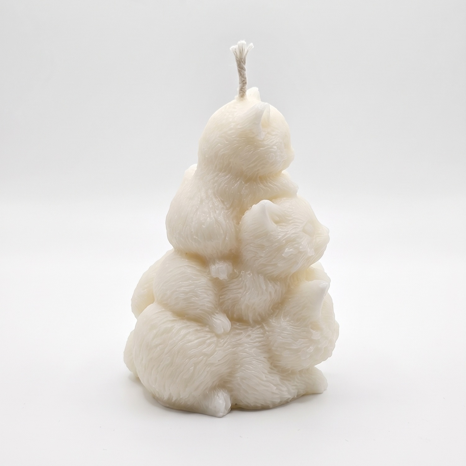 Vela Tres Gatitos - Blanco / Coco
