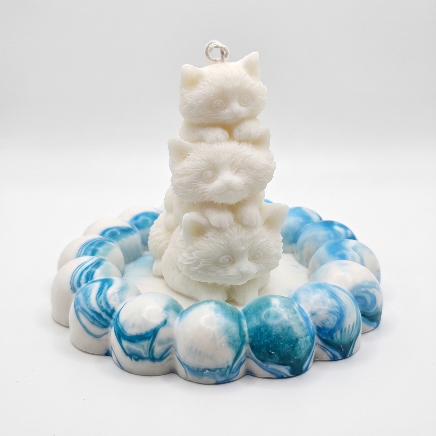 Vela Tres Gatitos - Blanco / Coco