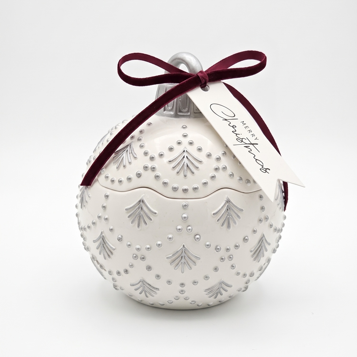Vela Christmas Bauble Enchanted MINI - Blanca / Plateada / Magia Invernal / MINI