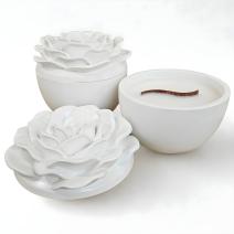 Vela Flor - Blanca/Hierba Limón, Jengibre