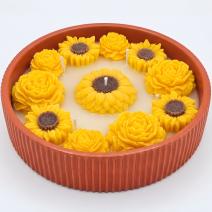 Vela Girasol - Rojo Ladrillo / Lima, Miel, Leche