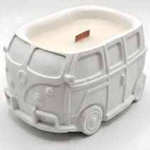 Vela Vintage Van - Blanco / Lima, Albahaca, Mandarina
