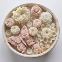Vela Jardín - Blanco / Dorado / Miel, Leche
