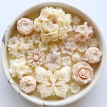 Vela Sueño de Mariposa - Blanca / Plateada / Lima, Albahaca, Mandarina