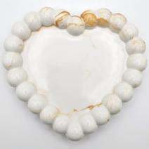 Bandeja de diseño Corazón de Perla - Blanco / Dorado