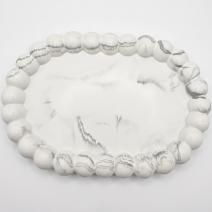 Bandeja de diseño Korálka - Blanco / Plata