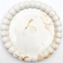 Bandeja de diseño Rondo - Blanco / Dorado