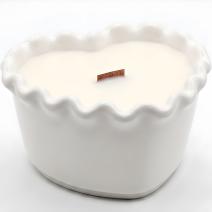 Vela Corazón Ondulado - Blanca / Lima, Mango