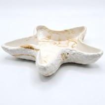 Cuenco de diseño estrella de mar - Blanco / Dorado