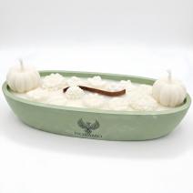 Vela Jardín Otoñal - Verde / Blanca / Strudel de Manzana