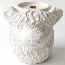 Vela Highland Cow - Blanca / Vainilla