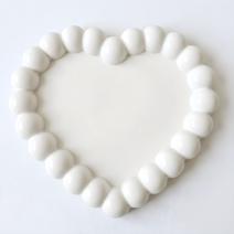 Bandeja de diseño Corazón de Perlas - Blanca