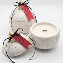 Vela Christmas Bauble Charming - Blanca / Dorada / Magia Invernal