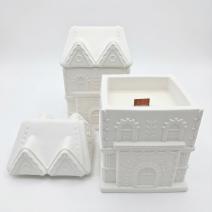 Vela Casa Mediana - Blanca / Algodón