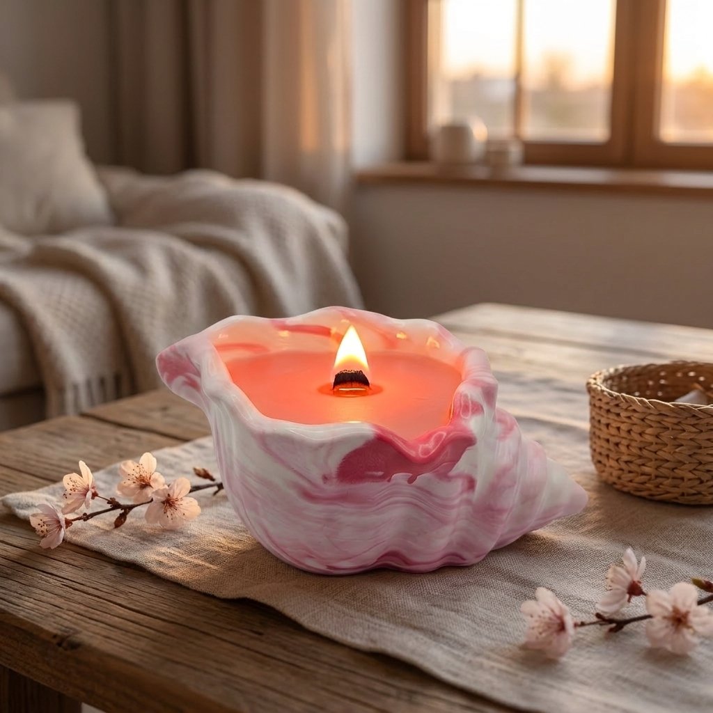 Vela Rosa Marea - Rosa / Blanco / Cereza, Almendra