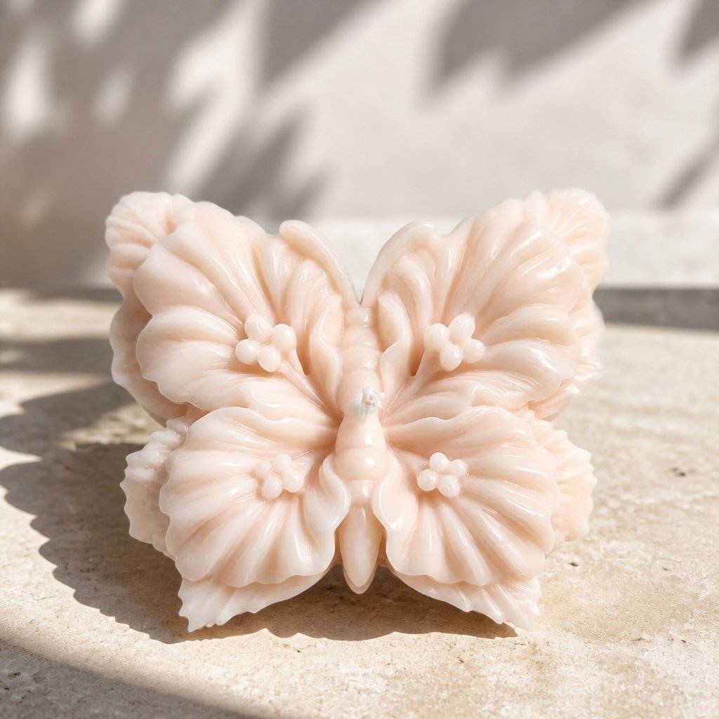 Vela Mariposa - Rosa / Coco