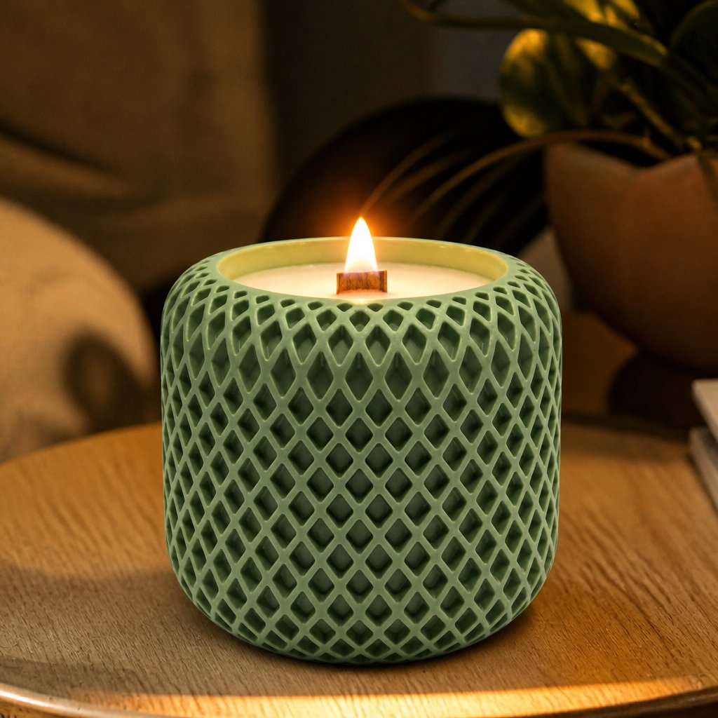 Vela Mozaika - Verde / Blanco / Ciruela silvestre, rosa, pachulí