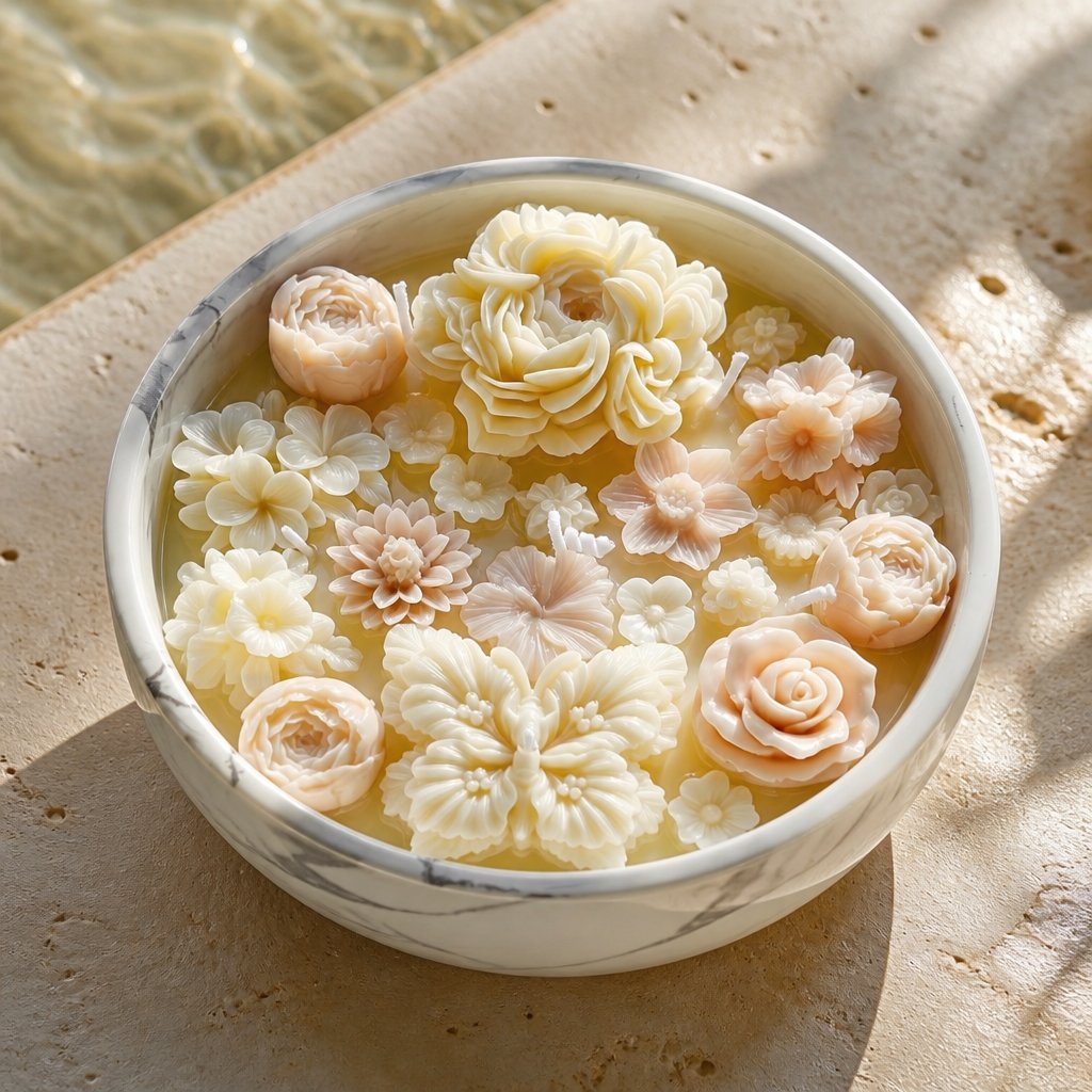 Vela Sueño de Mariposa - Blanca / Plateada / Lima, Albahaca, Mandarina